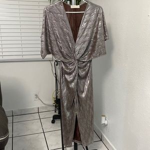 Metallic Pewter Dress